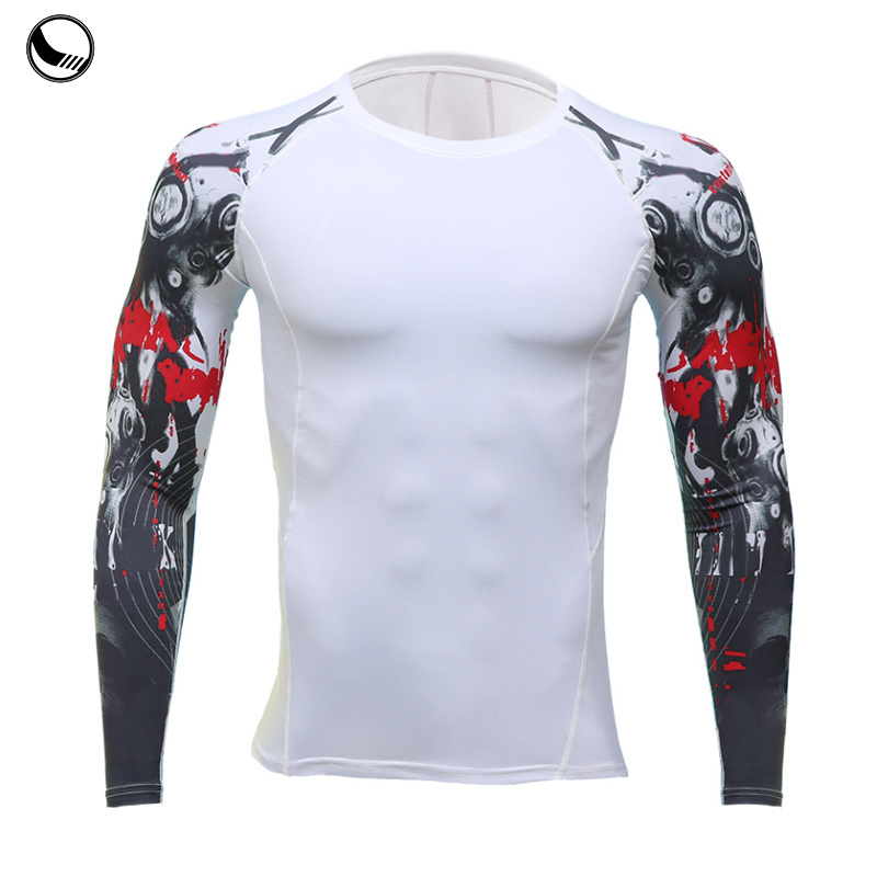 wholesale bjj spandex custom print rash guard