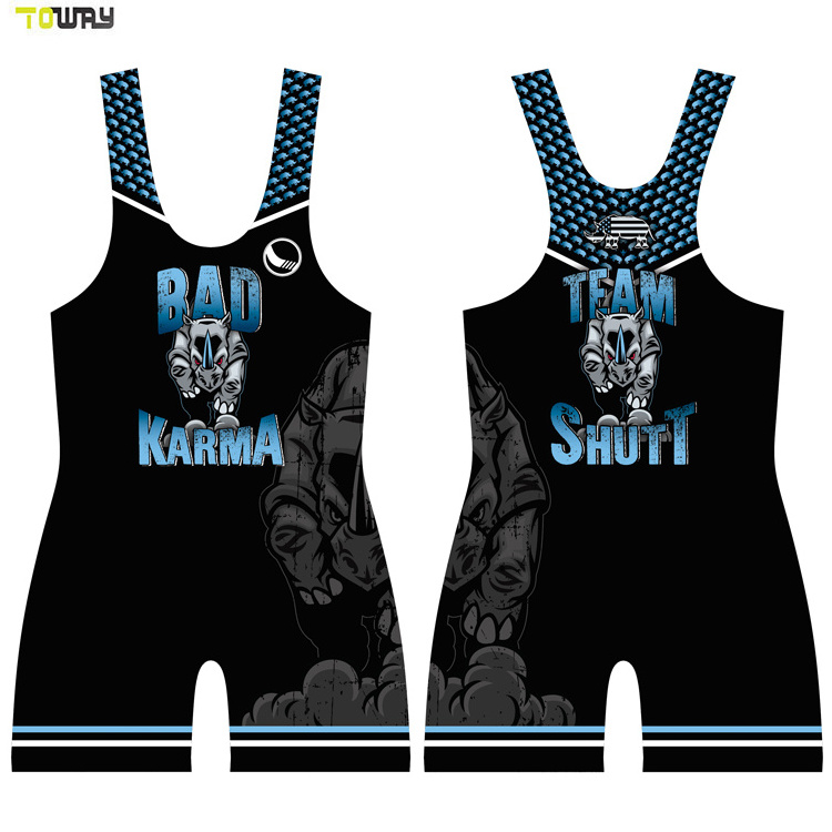 custom pro polyester wrestling singlets