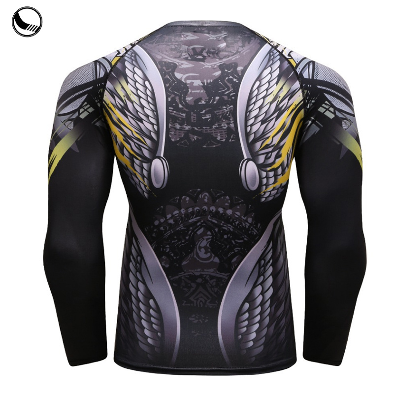 wholesale bjj spandex custom print rash guard