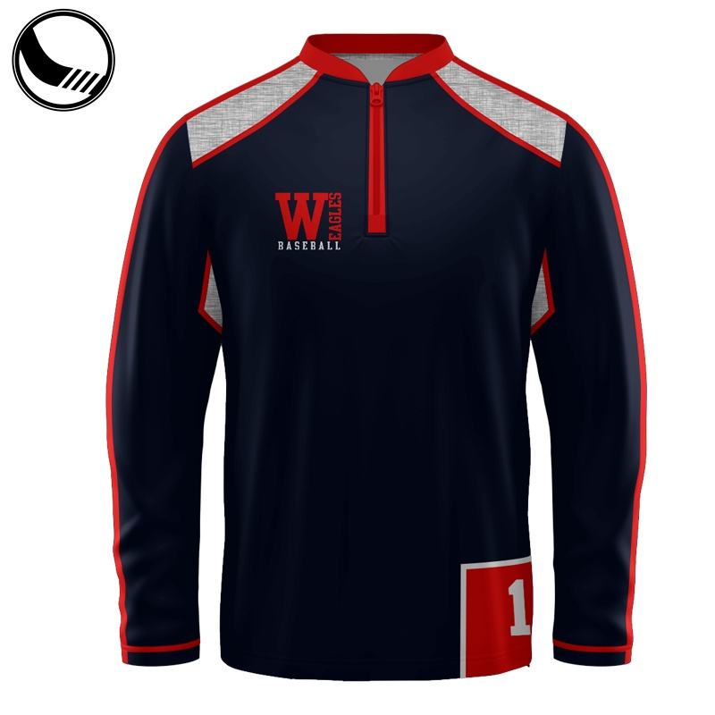 fashion blank long sleeve wool baseball jersey