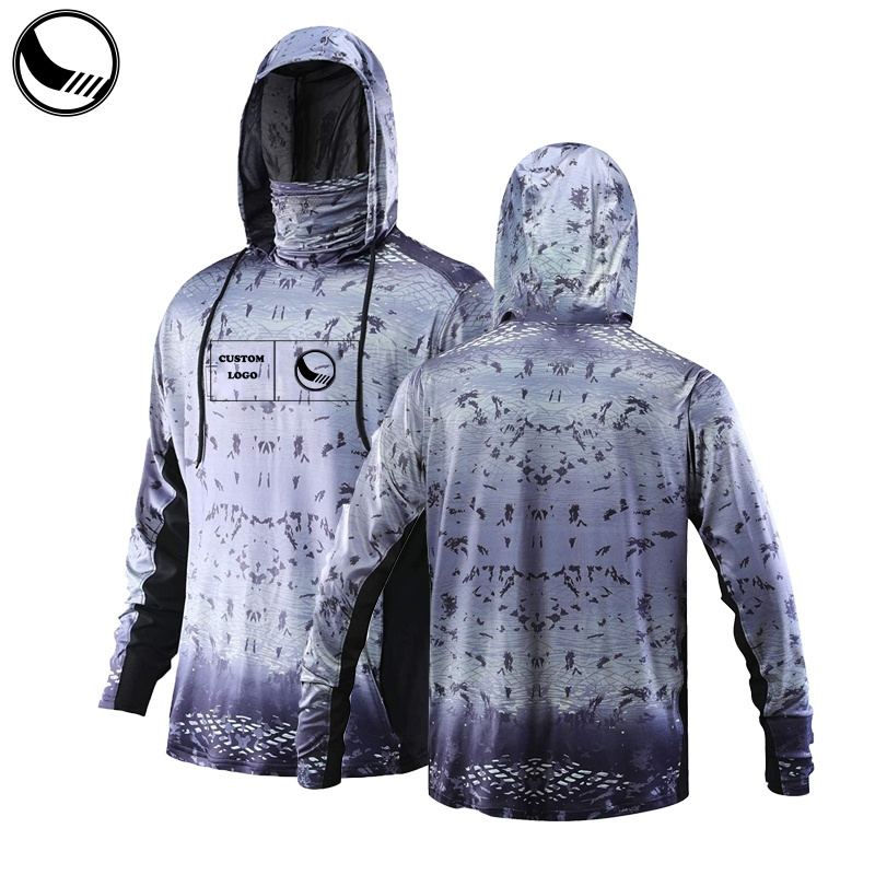 Custom Wholesale Sublimation Fishing Jersey Uv Protection Tournamen Long Sleeve Men Fishing Hoodie Quick Dry Fishing Shirts