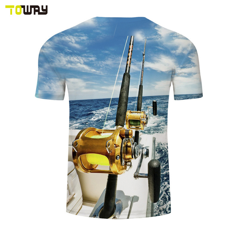 sublimated cheap blank fishing jersey