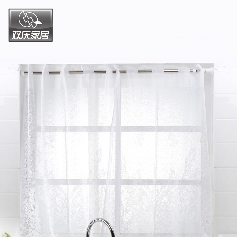 Bathroom accessories stainless steel adjustable tension shower curtain rod