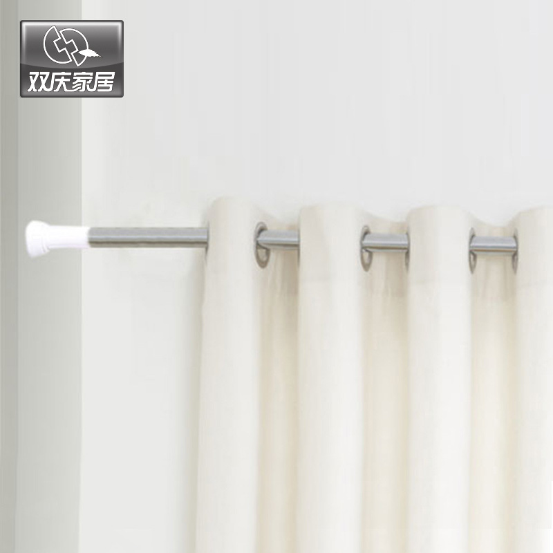 Bathroom accessories stainless steel adjustable tension shower curtain rod