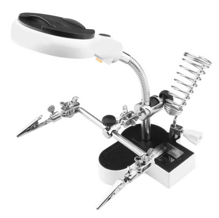 Helping Hands Soldering Magnifying glass with LED Light Stand MG16126-AC2