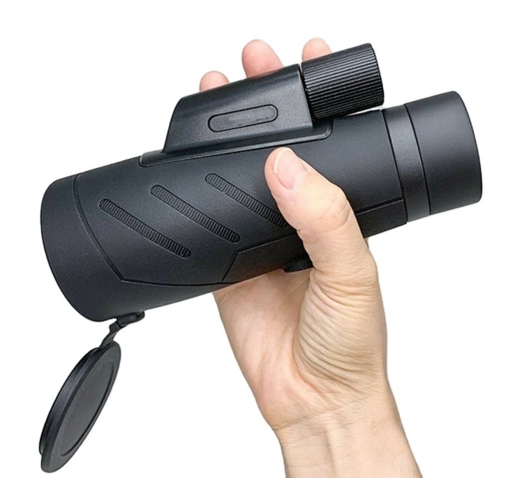 Black Monocular 12x50 ED lens with Big Eyepiece IPX7 grade Nitrogen-filled waterproof