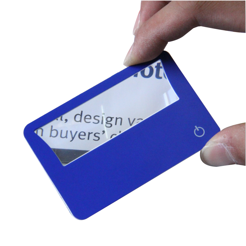 Srate  Hot Selling Wallet Credit Card Size Led Light Optical Lens Magnifier