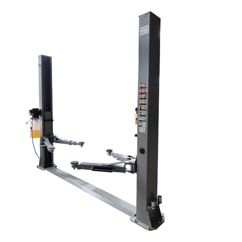 auto hydraulic two 2 Post car lifts 4ton  for home garage used 2 post base plate car lift for sale price