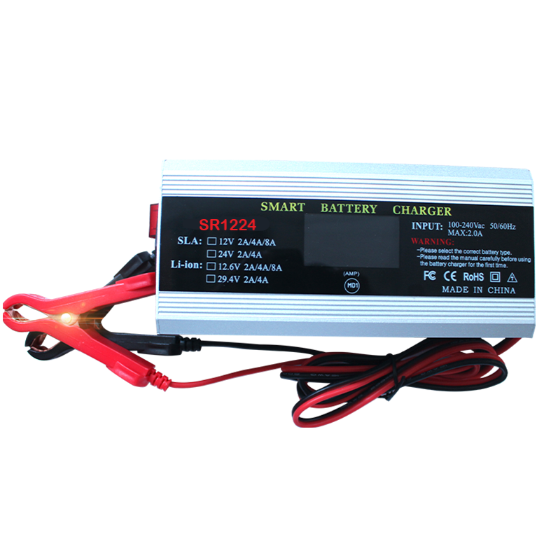 12v to 24 volt battery charger 2a 4a 8a 12v 24v sla battery