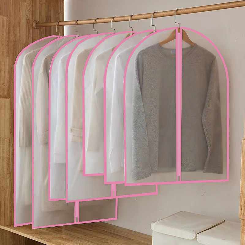 Clothing Dust Cover Household Coat Transparent Waterproof Suit Cover Storage Clothes Dust Cover Hang