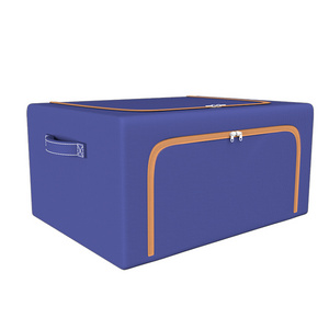 Cotton & Linen Large Storage Box With Lid Fabric Collection Storage Bins With Soft Handle Storage Box