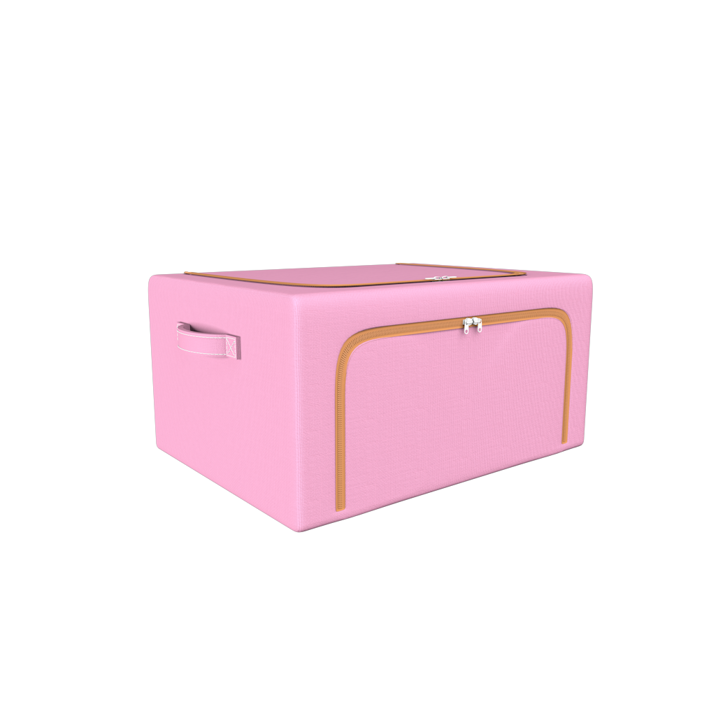 Cotton & Linen Large Storage Box With Lid Fabric Collection Storage Bins With Soft Handle Storage Box