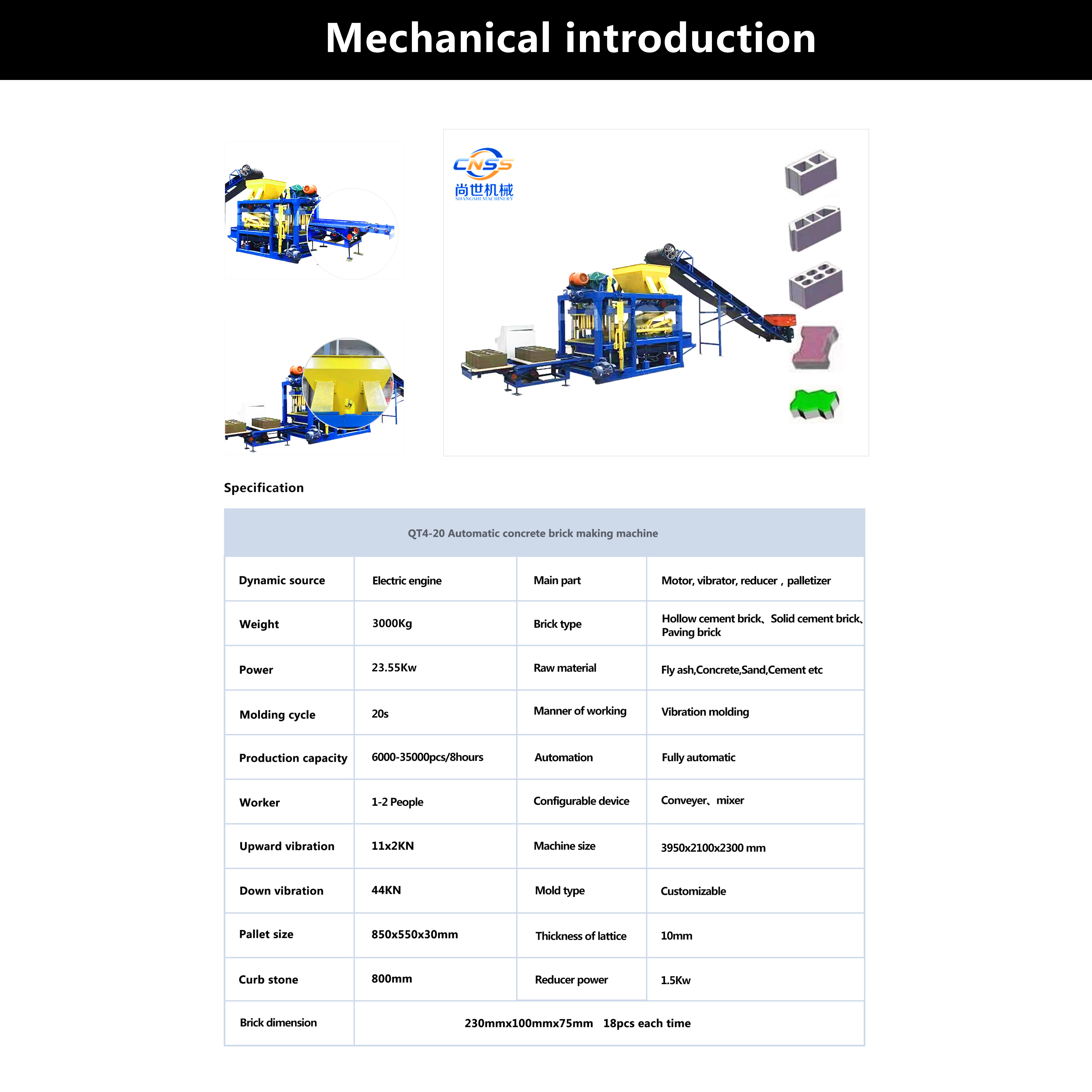 Full automatic hot selling QT 4-20 concrete block making machines nairobi kenya carbo paving bricks