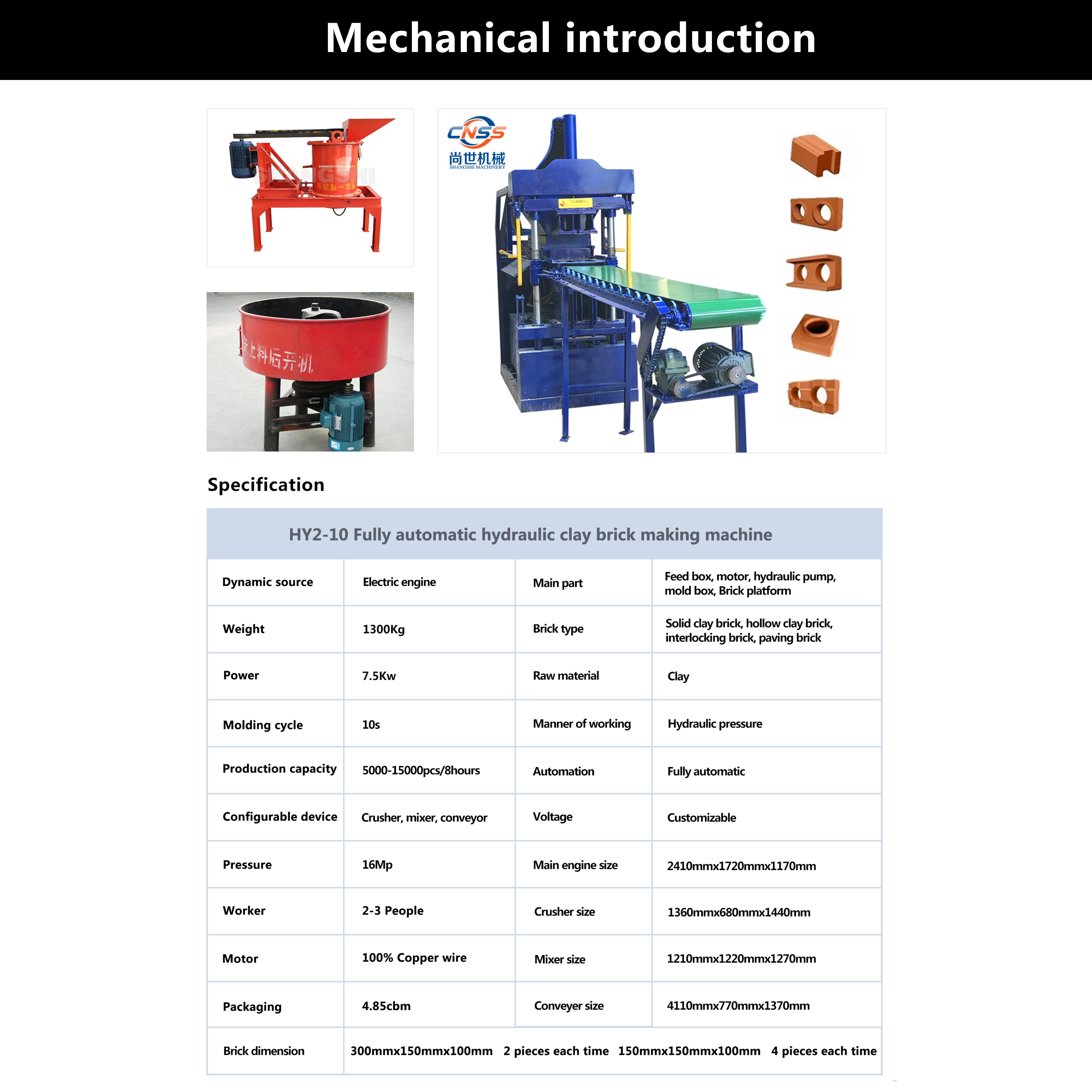 Automatic hydraulic press ecological bricks compressed earth blocks machines