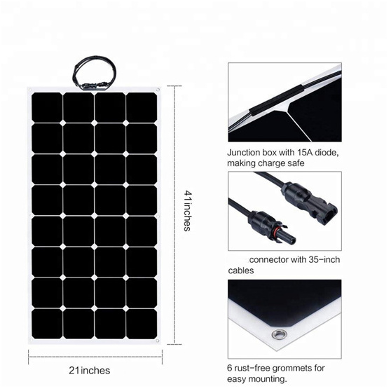 Factory price 12v 18v 100w  flexible solar panels, sunpower solar panels in the philippines pakistan prices