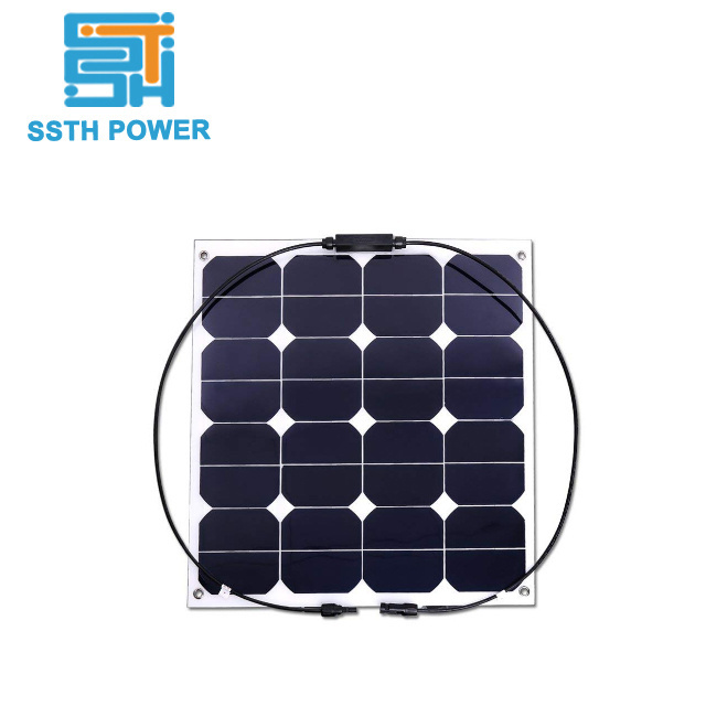 Wholesale 50w 18v price curved soft flexible solar cell c60 solar panel sunpower high efficiency thin film flexible solar panels