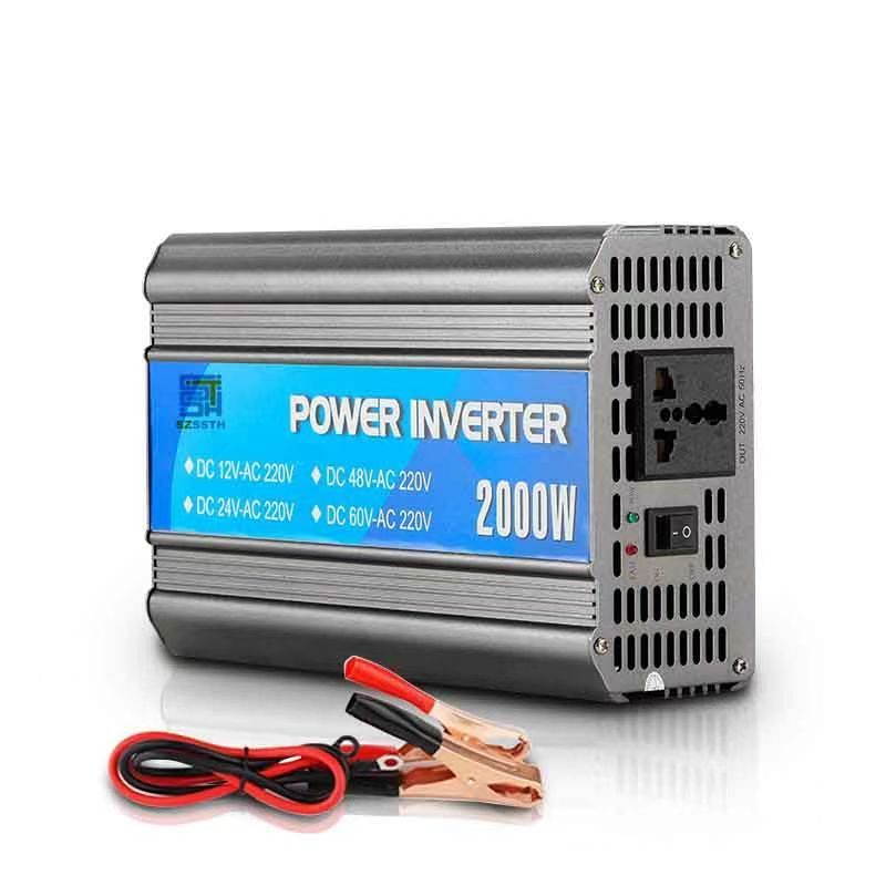 Wholesale Price 2kw 2000w Solar Converter DC 12v 24v to AC 110v 220v Modified Sine Wave Power inverter for home system