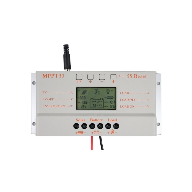 Digital Solar Panel 30A 30 amp 12V/24V Auto Solar Charge Controller MPPT Charge Controller