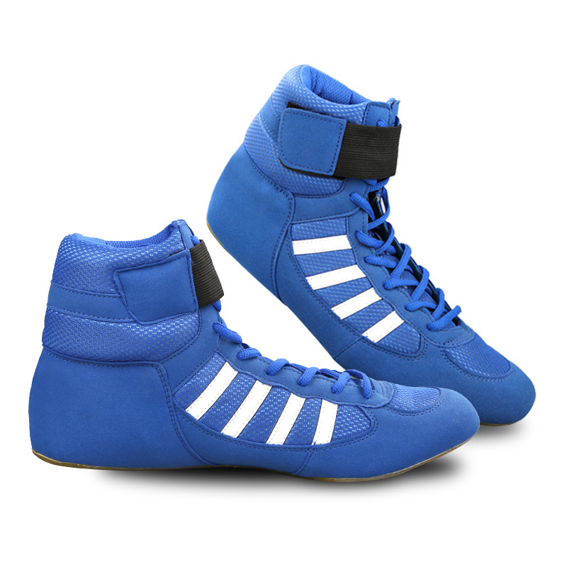 Customize Your Own Logo Leather Boxing Shoes Wrestling Martial Art MMA Gym Weightlifting gym Training Running Boot