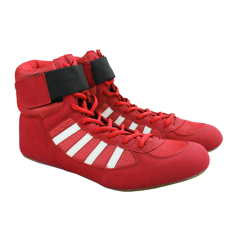 Customize Your Own Logo Leather Boxing Shoes Wrestling Martial Art MMA Gym Weightlifting gym Training Running Boot