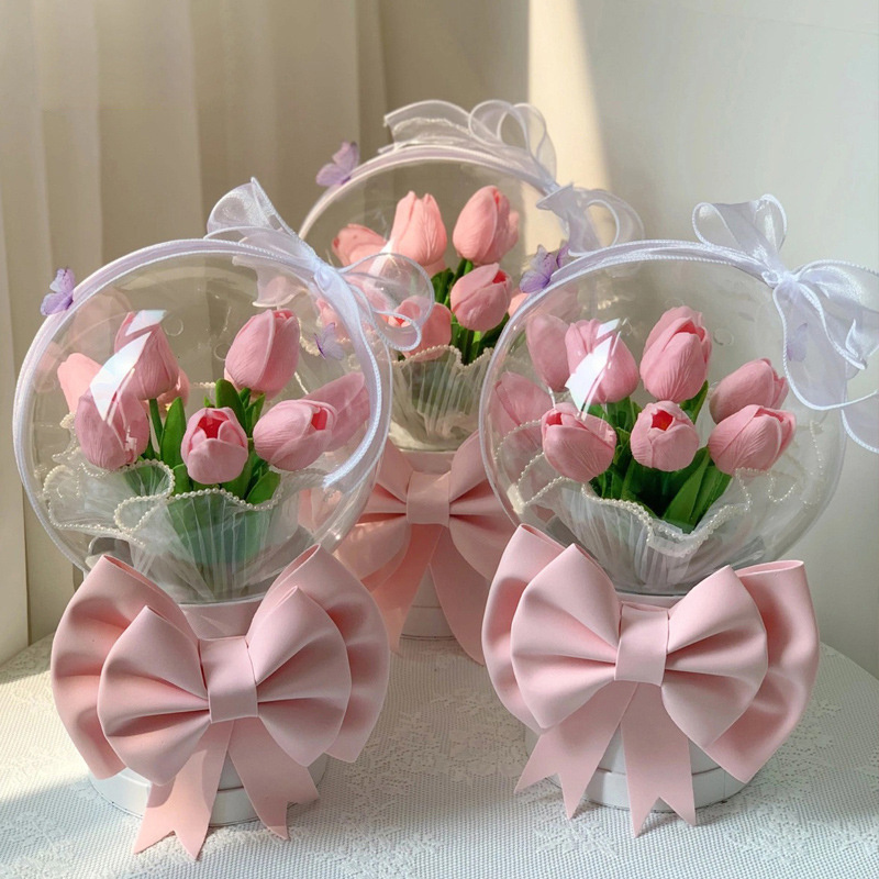 Transparent Gift Filling Balloons  Rose Flower Bobo Balloons Box Holder