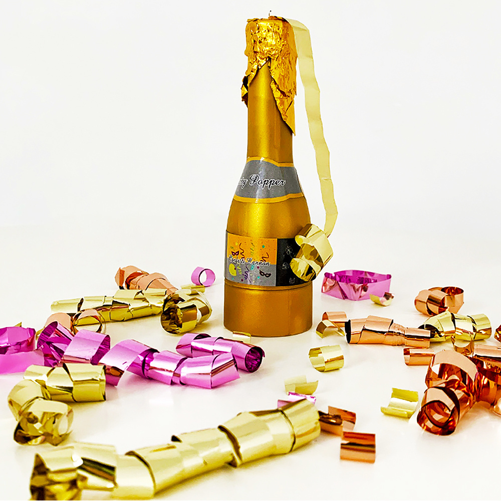 Mini Champagne Confetti Party Poppers Wedding and New Years Party Poppers