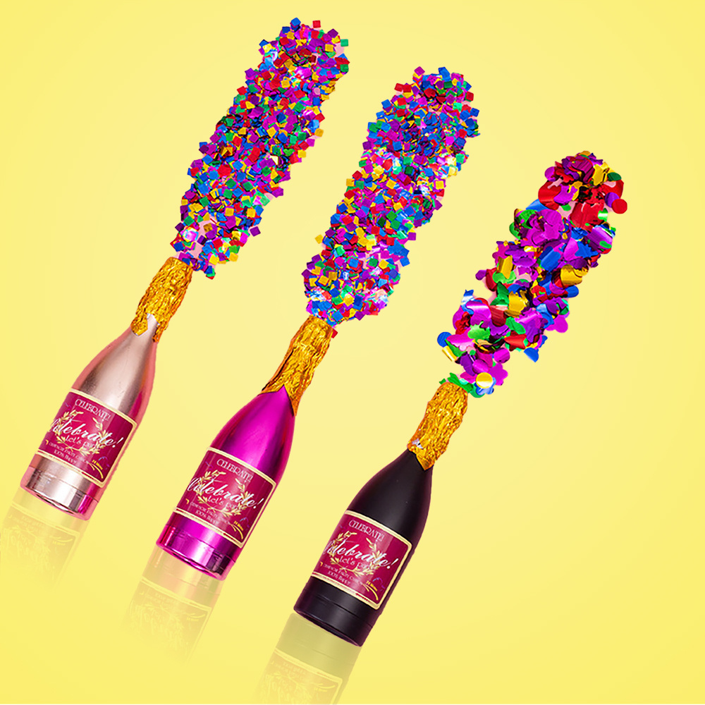 Mini Champagne Confetti Party Poppers Wedding and New Years Party Poppers