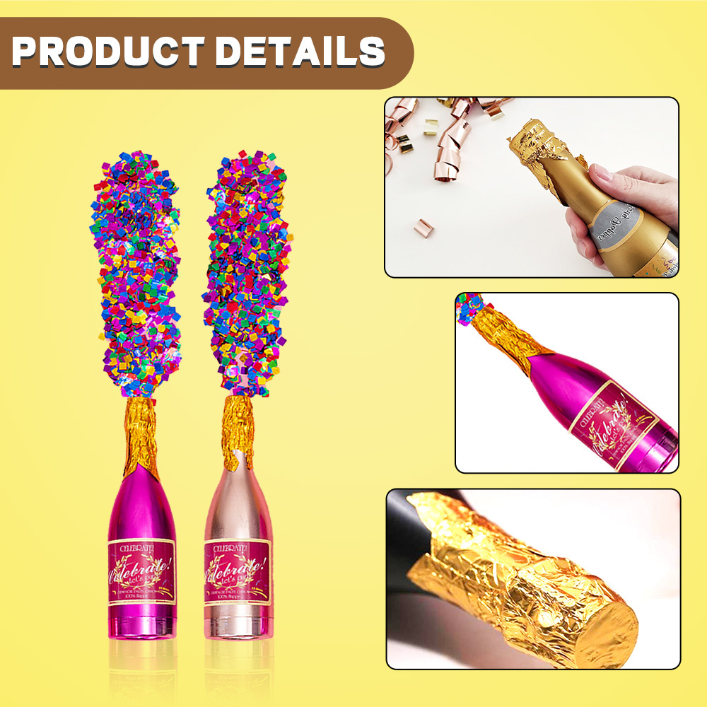 Mini Champagne Confetti Party Poppers Wedding and New Years Party Poppers