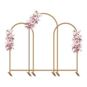 Alloy Arch Backdrop Stand Gold Wedding Arch Stand 7.2FT 6.6FT 6FT Arched Backdrop Frame for Birthday Party Decoration