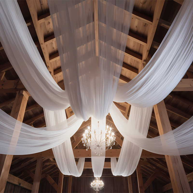 White Ceiling Drapes for Wedding Ceiling Drapes 5ftx10ft Wedding Arch Draping Fabric