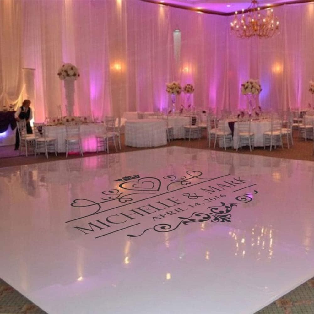 Custom Wedding Floor Vinyl Floor Sticker Party Decor Custom Name Amp Wedding Dance Floor Decal