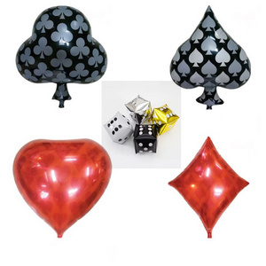 Casino Theme Foil Balloons Party Decoration Supplies for Las Vegas Party Poker Events Casino Night Maylr Balloons