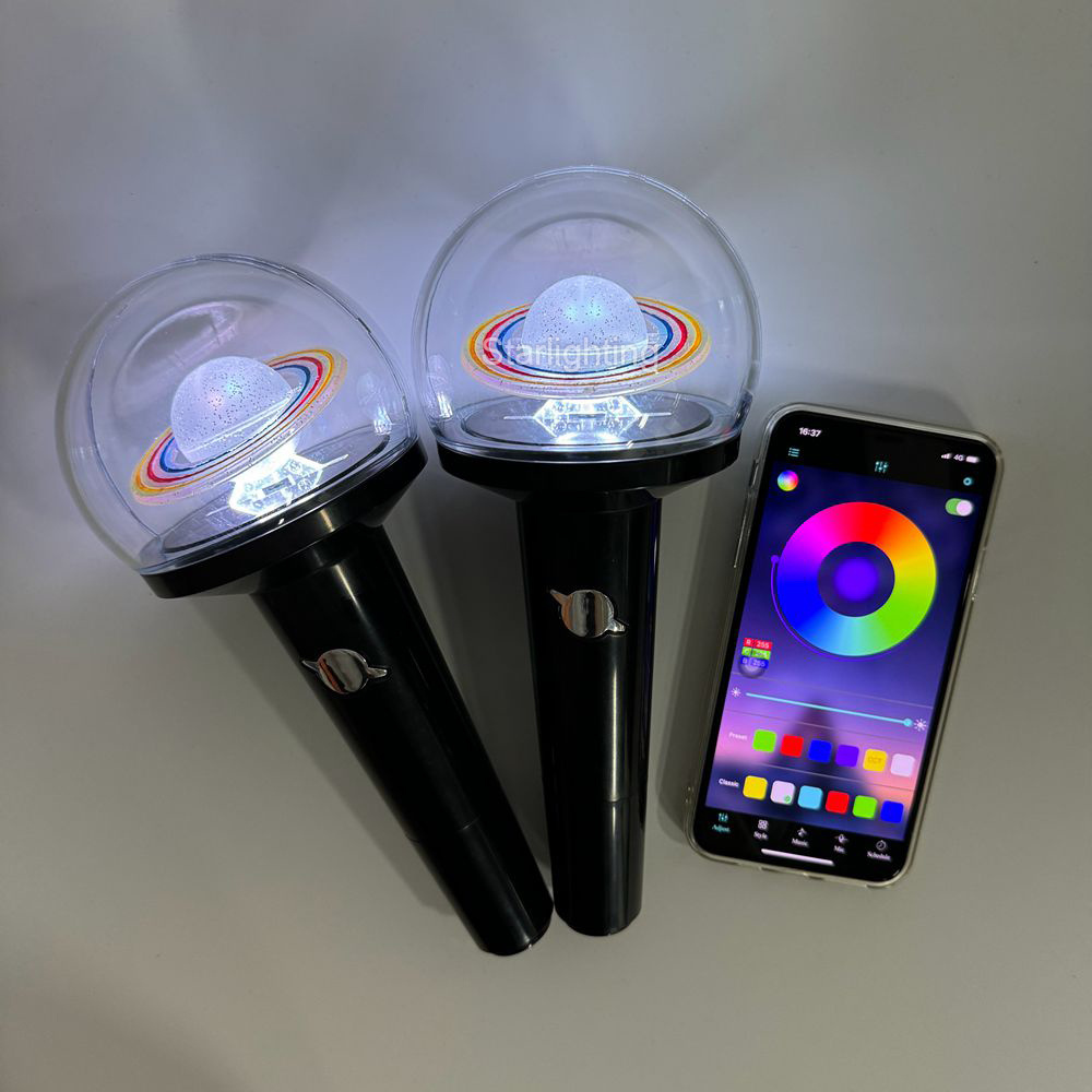 STARSHINING OEM K-POP Army Bomb colorful custom fan light stick APP programmable cheering hand LED light stick for Fan's Club