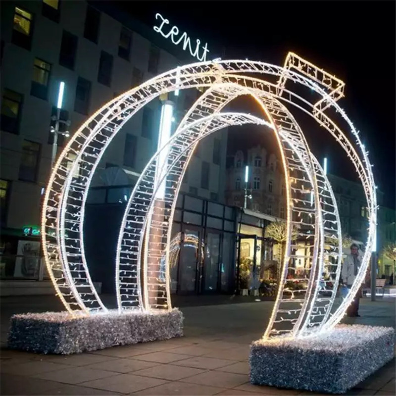 New Holiday Lighting LED Large Arch Outdoor Decoration Durable LED Light Street Decoration Arch