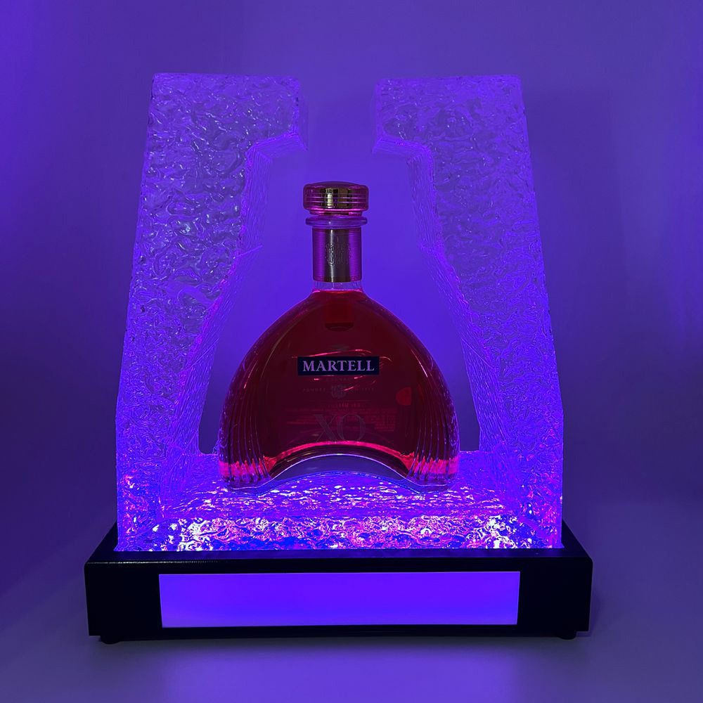 OEM rechargeable LED bottle presenter XO Martell Hennessy champagne holder glorifier VIP display for lounge bar Party night club