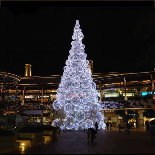 Hot Selling Christmas Ball Tree Christmas Decoration Outdoor Festival Decoration Giant LED Christmas Ball Tree