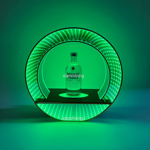 Hotel Nightclub lounge Luxury Acrylic metal XO VODKA glorifier VIP display stand color changing LED bottle presenter