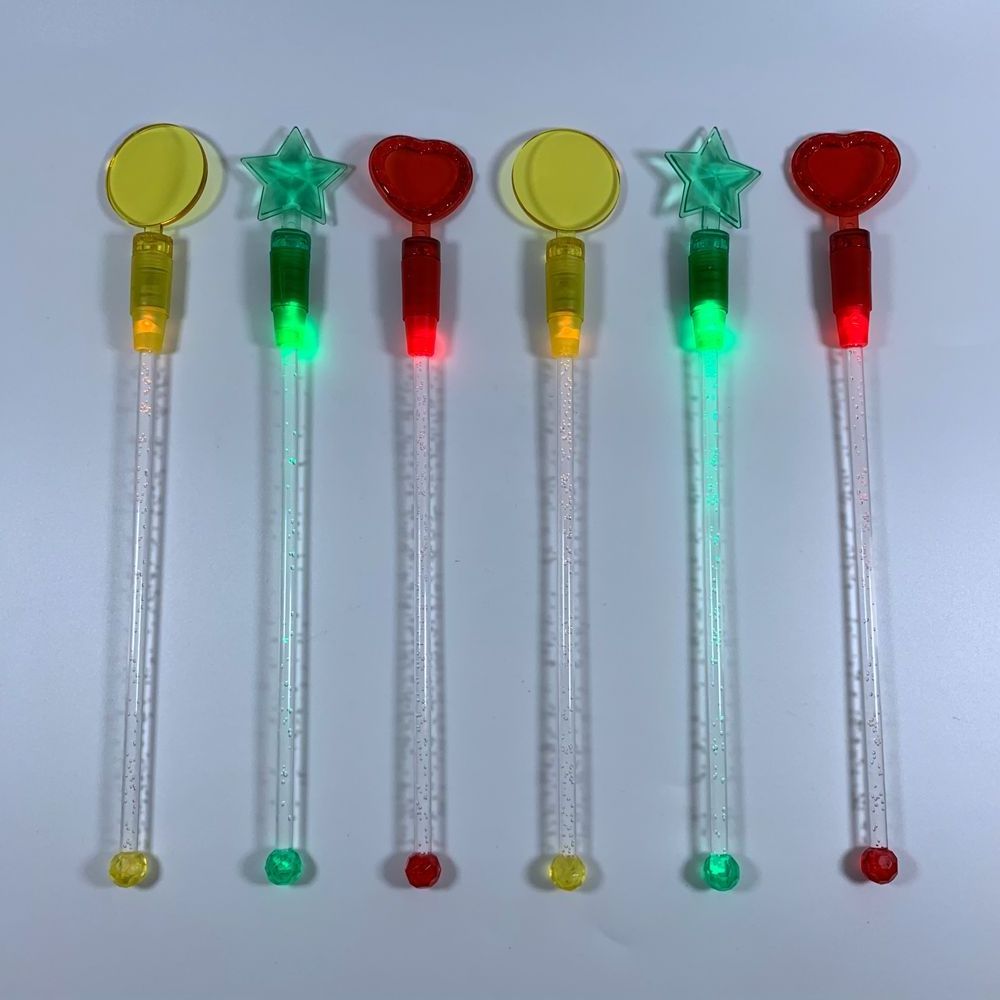 Bar tools colorful plastic swizzle sticks light up LED cocktail stirrers