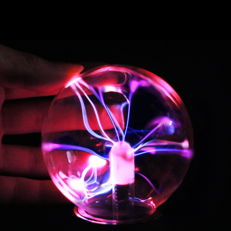 Fantasy magic 3inches USB cable battery power ion sphere glowing plasma ball light