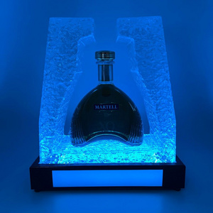 OEM rechargeable LED bottle presenter XO Martell Hennessy champagne holder glorifier VIP display for lounge bar Party night club