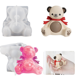 Crystal Glue 3d Mirror Stereo Bow Bear Diy Aromatherapy Gypsum Doll Silicone Mold Gypsum Doll Silicone Mold