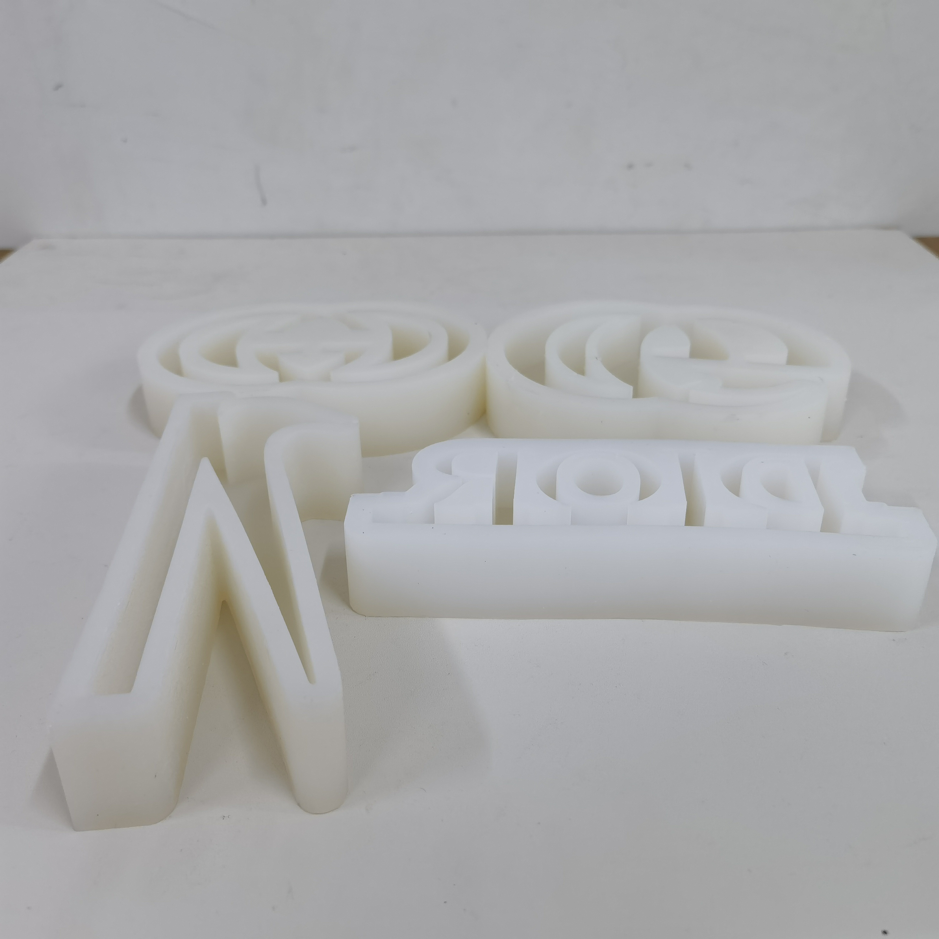 Brand logo luxury silicone mould mini large sized candle gypsum Customized Big Letters Epoxy  resin silicone mold