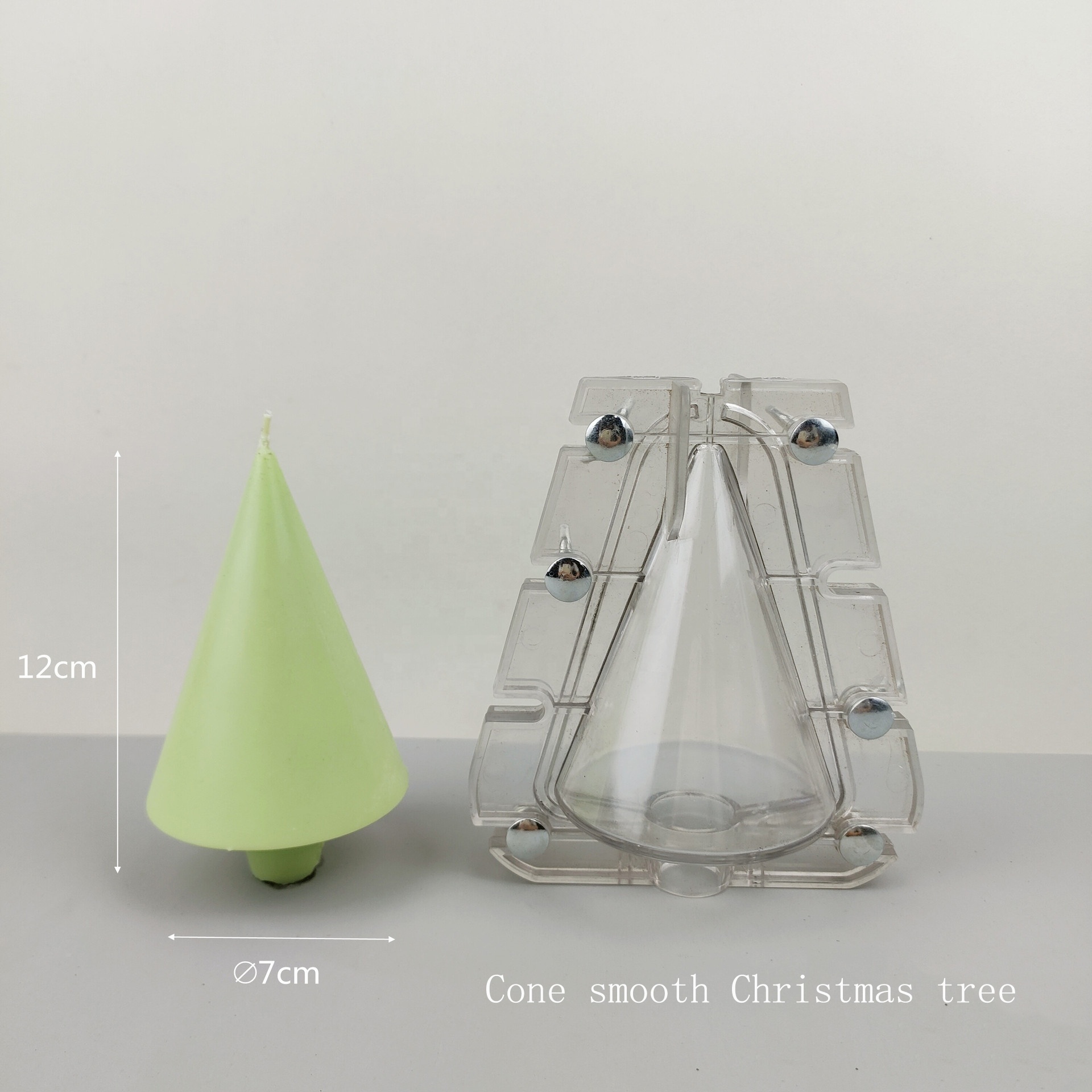 B-7017 Christmas tree Plastic candle mold Acrylic wax pouring tools INS style Five layer cone Christmas tree Scented candle