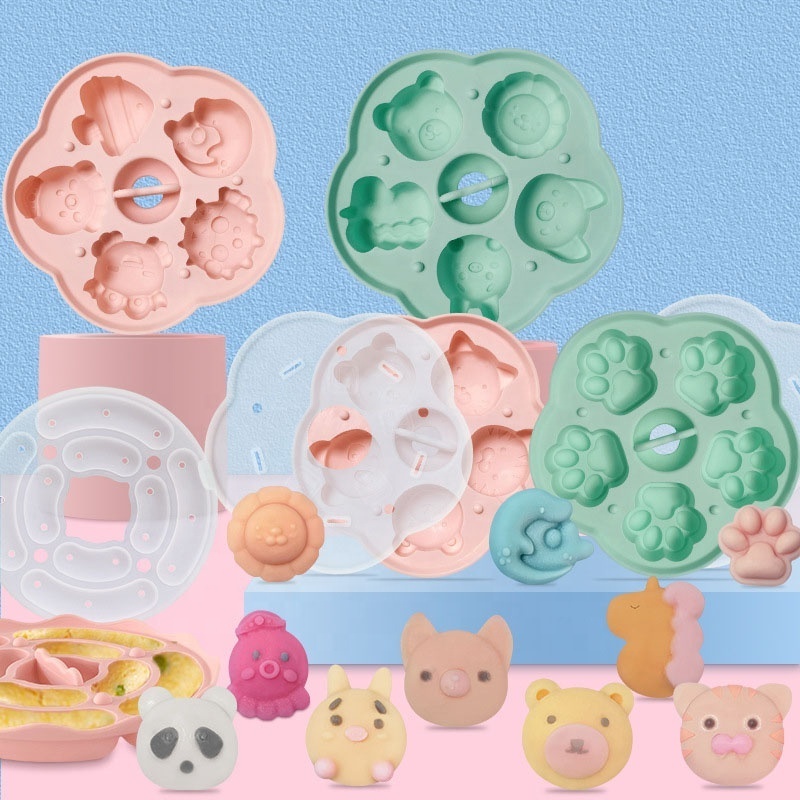 D5066 Baby Food Rice pudding cute pet biscuit Mousse Cake Ice cream ice block jelly Chocolates Resin Mold  Silicone 3D Mould