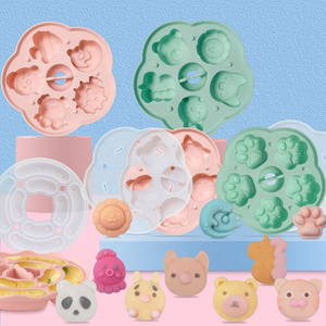 D5066 Baby Food Rice pudding cute pet biscuit Mousse Cake Ice cream ice block jelly Chocolates Resin Mold  Silicone 3D Mould