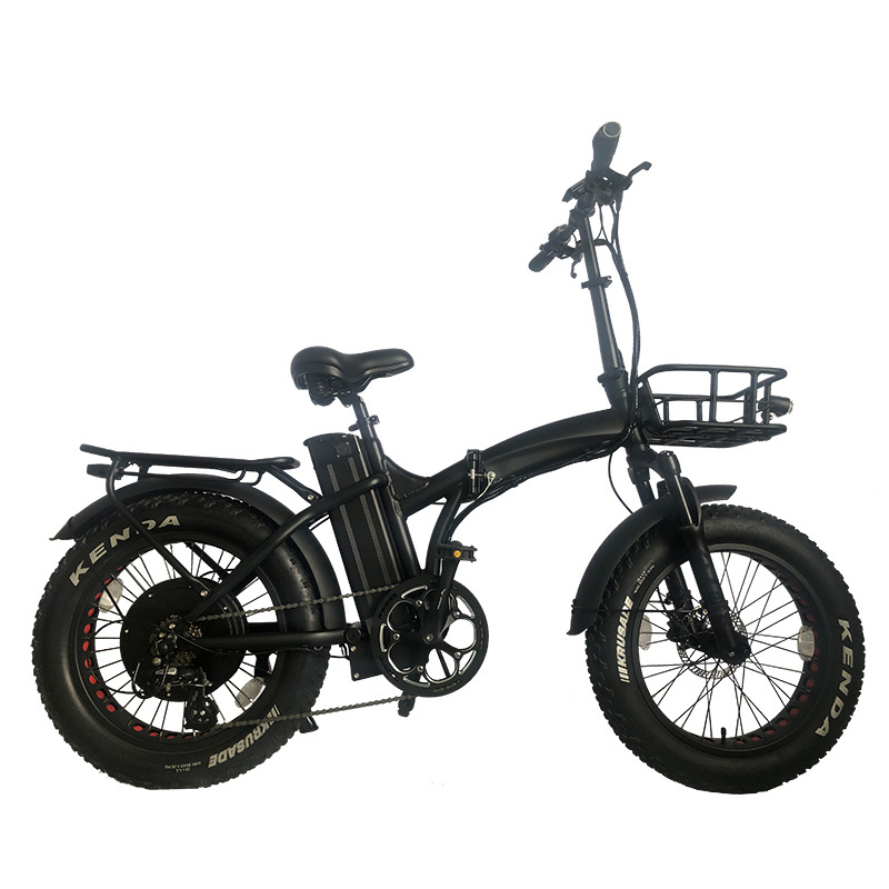 20 inch 1000w 48v fat tire electric bike folding electric beach cruiser