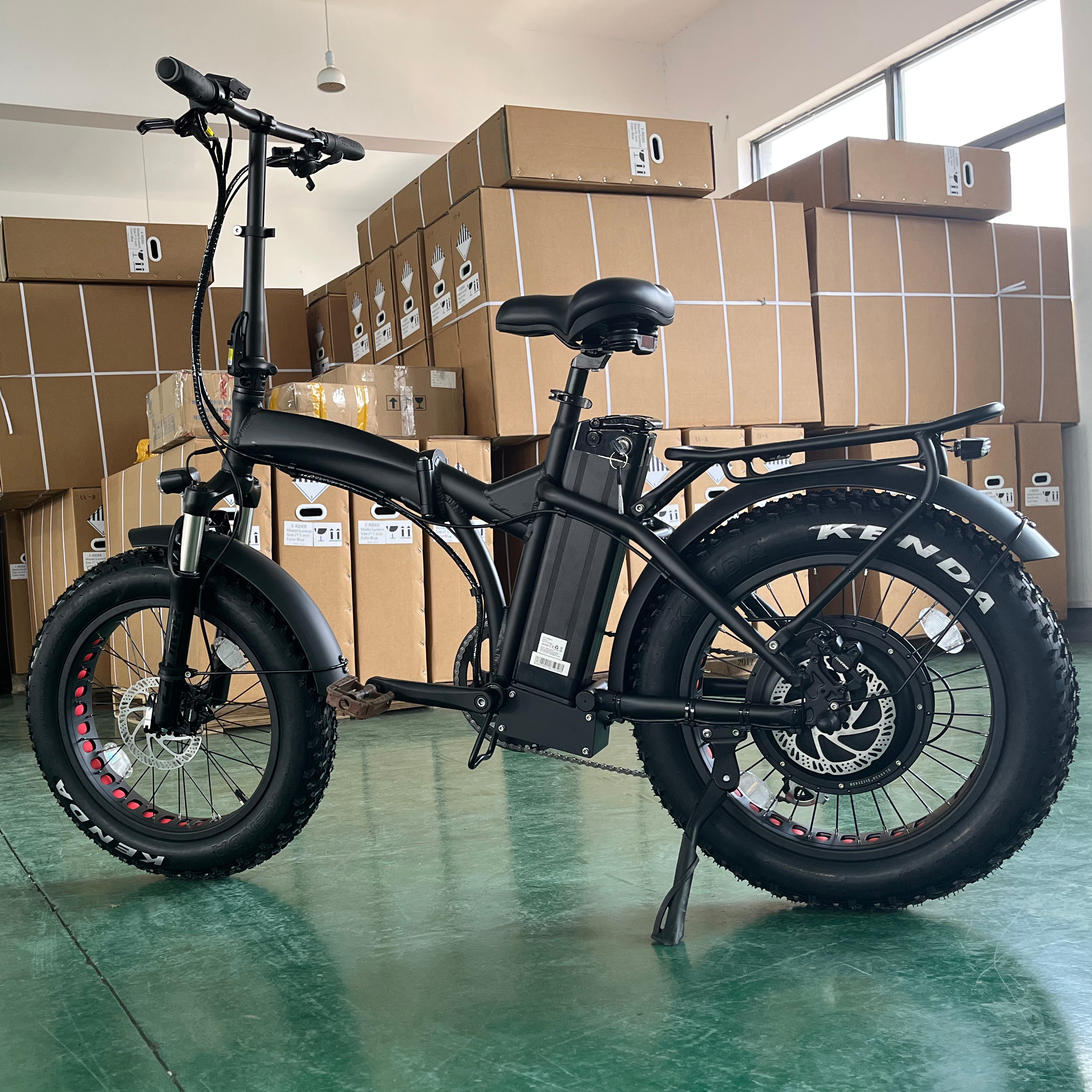 Folding 1000w fat tire powerful electric dirt bike with 15Ah lithium battery