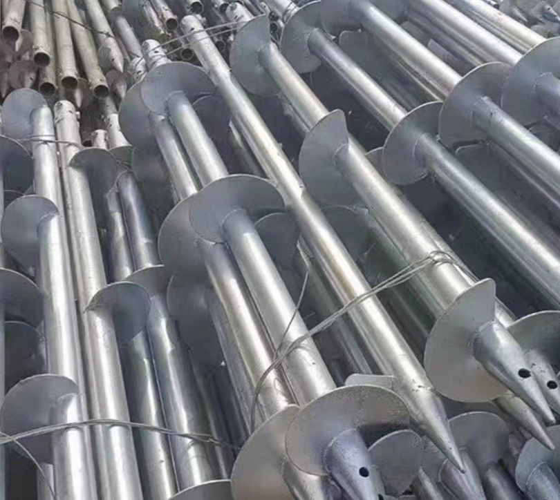 Galvanized Helical Solar Racking Earth Ground Pile Screw Pier Welded Steel Pipes for Solar System