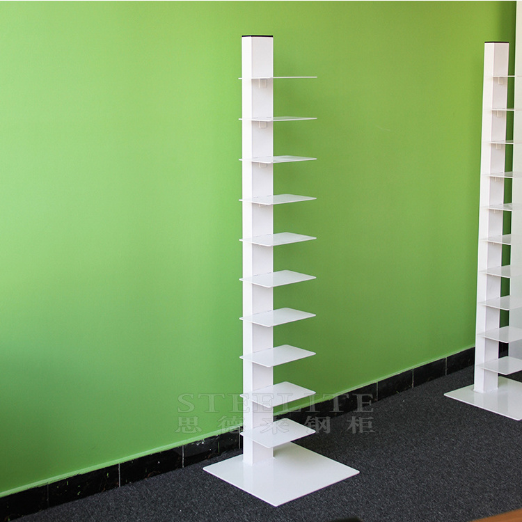 Invisible Furniture Tall Book Tower Spine Vertical Bookshelf Short Long Bookcase with Shelves