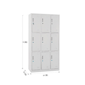 3 layer 9 doors china factory direct sale personal lockers / Diy 3-tier 9 compartments steel cabinet clothes locker